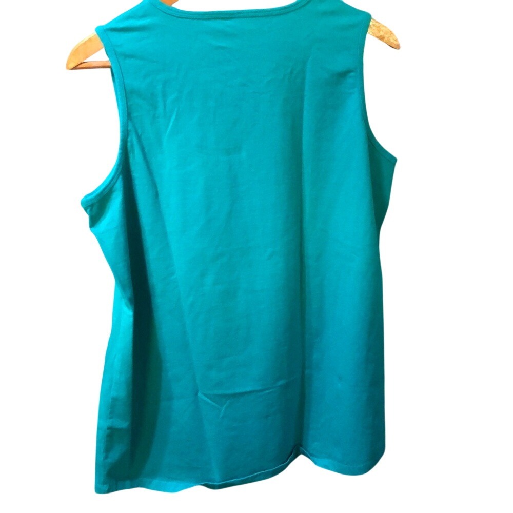 Just My Size Sleeveless Teal‎ Tank Top - Picture 3 of 3